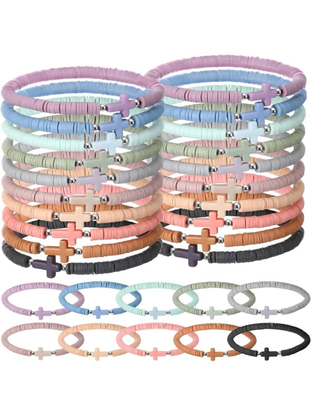 Bulk Cross Bracelets for Women - 30/50/100 Pack, Faith-Inspired Jewelry